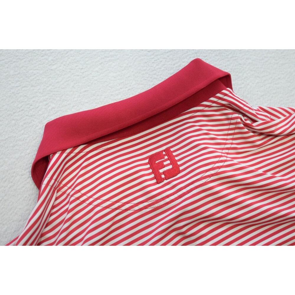 FootJoy Golf Polo Performance Striped‎ Dry Fitting Golf Shirt Mens Size Medium